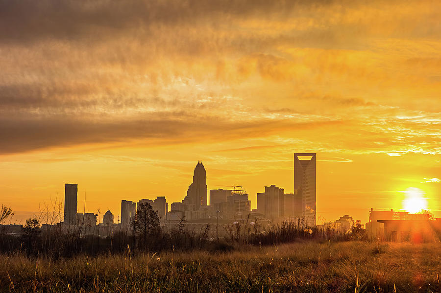 Charlotte north carolina early morning sunrise in spring Photograph by Alex Grichenko