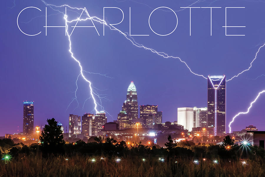 Charlotte North Carolina Postcard Photograph by Alex Grichenko
