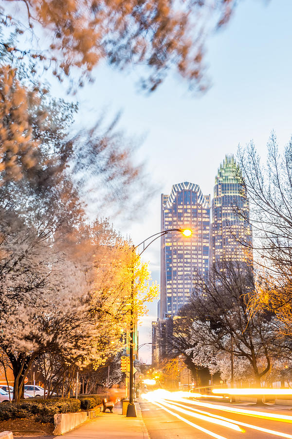 Charlotte Skyline At Dawn Hours On A Spring Evening Photograph by Alex Grichenko
