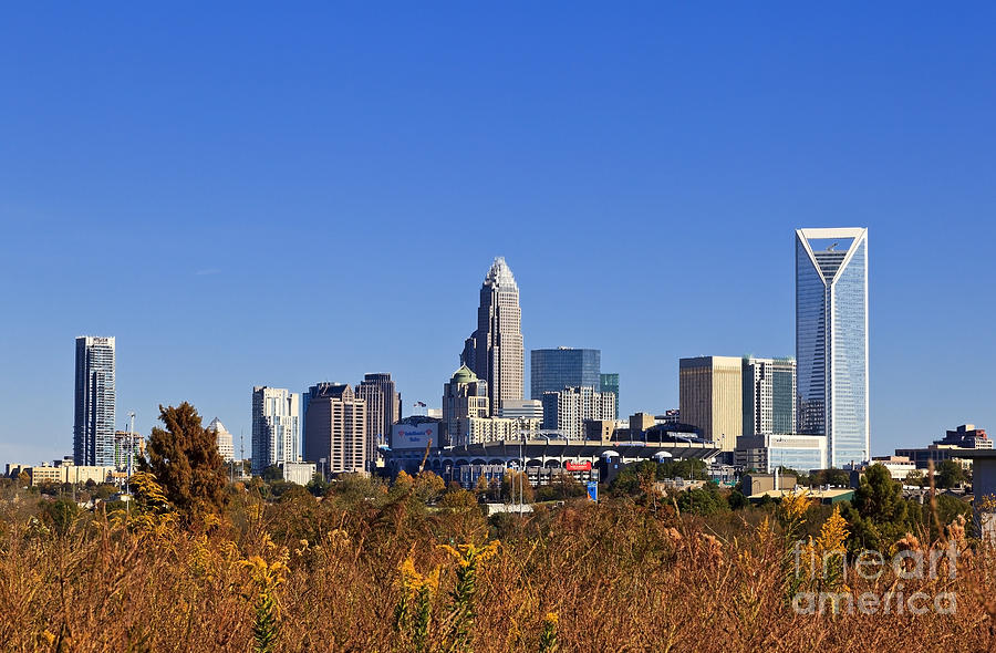Charlotte Skyline from Wilkinson Blvd Photograph by Jill Lang
