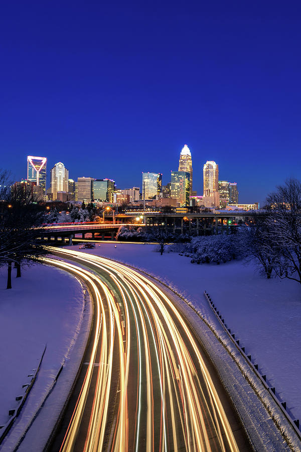 Charlotte winter skyline Photograph by Serge Skiba
