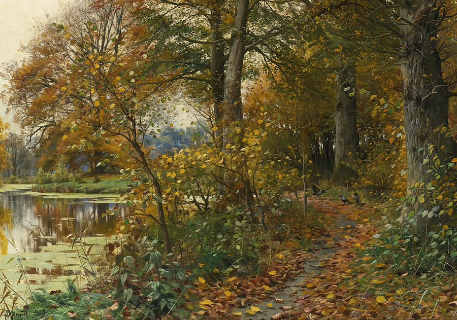 Charlottendun Forest Painting by Peder Monsted