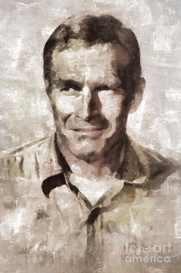 Charlton Heston Hollywood Actor Painting