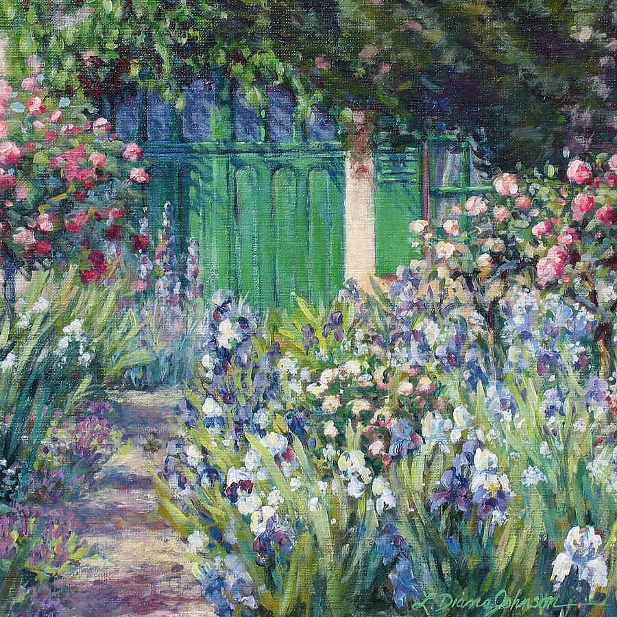 Claude Monet Painting - Charmed Entry - Monets House by L Diane Johnson