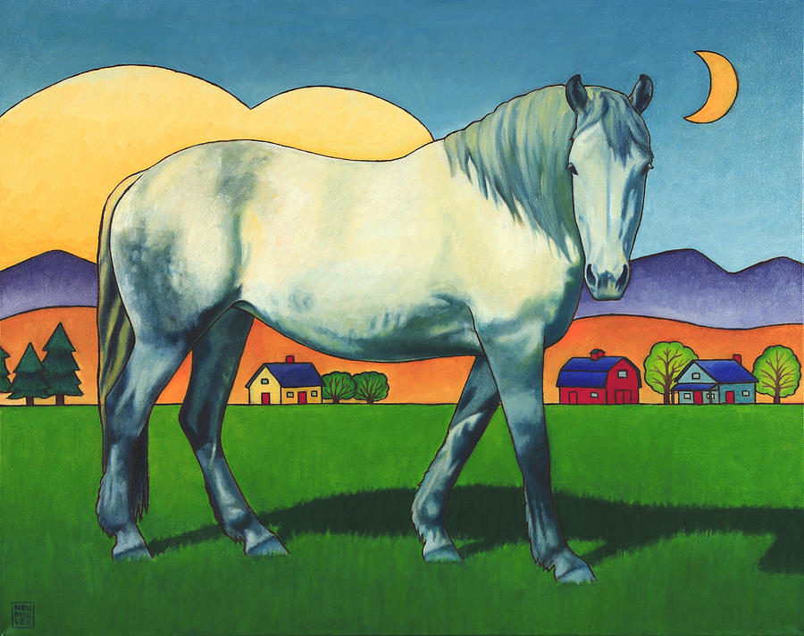 Horse Painting - Charmeon by Stacey Neumiller