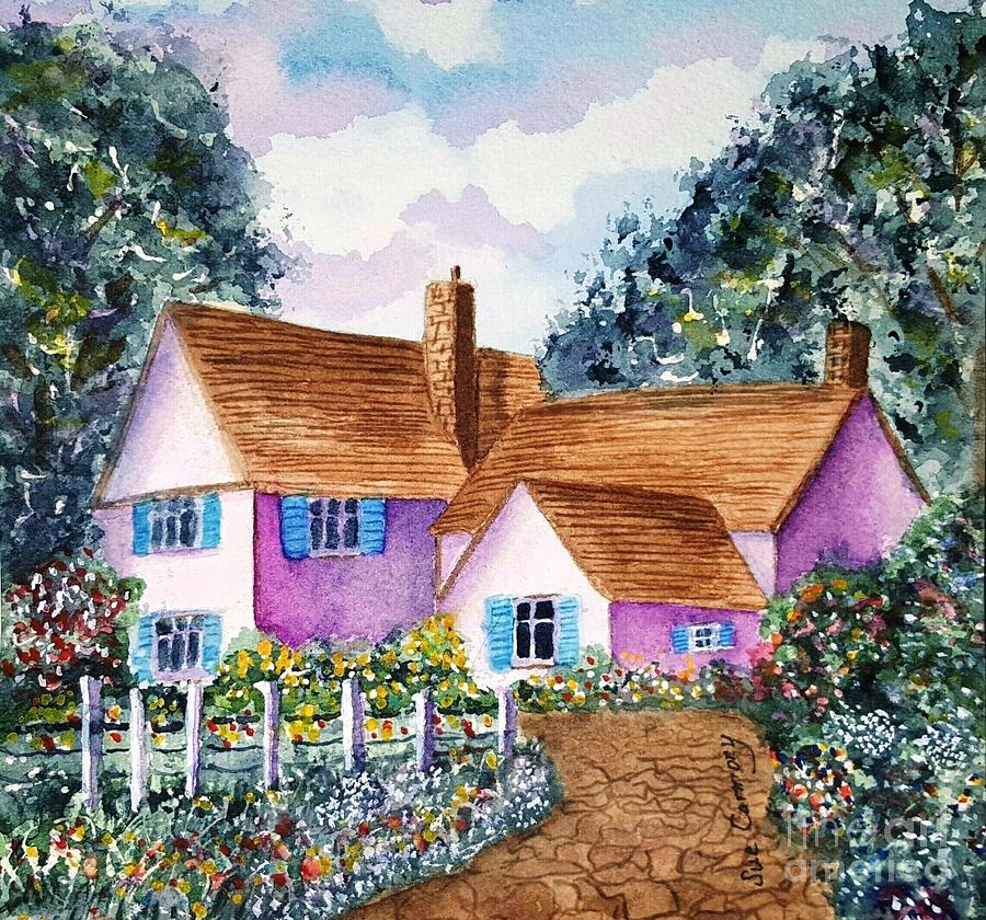 Charming Cottage Painting by Sue Carmony