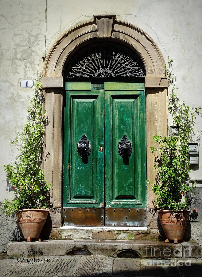 Charming Green Door in Lucca Photograph by Lainie Wrightson