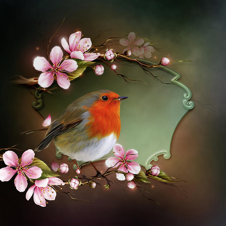 Charming Robin Digital Art by John Junek
