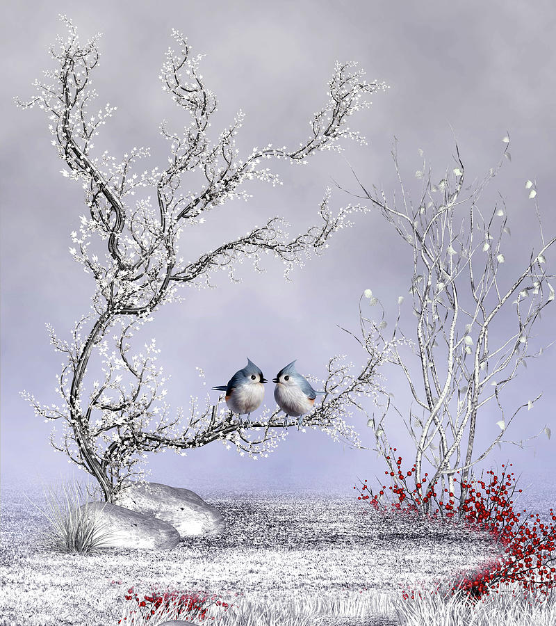 Charming Winter Scene Digital Art by John Junek