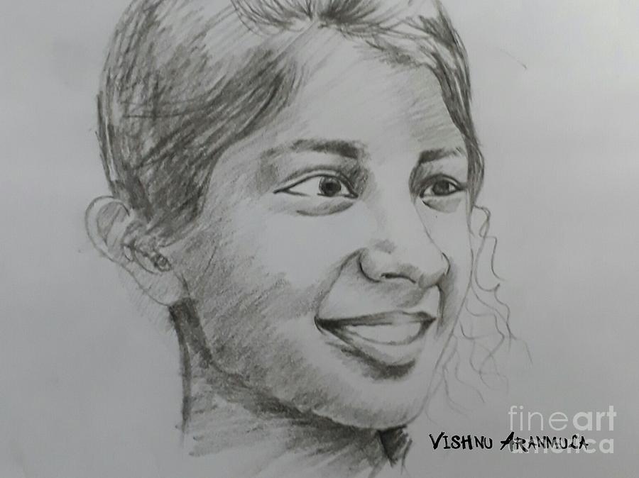 Charol sketch Drawing by Vishnu Aranmula - Fine Art America