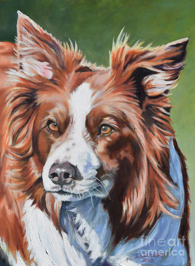Dog Painting - Charter by Suzanne Leonard