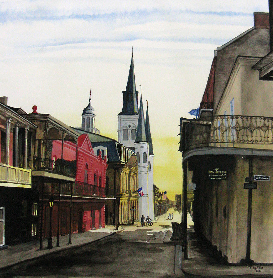 Chartres Street Painting by Tom Hefko
