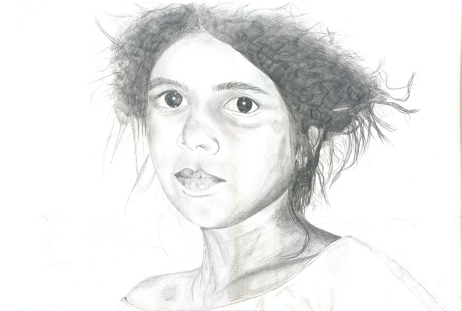 Portrait Drawing - Charu by Bidde