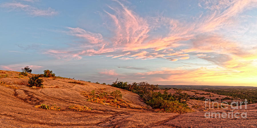 Chasing Angels of Light Over Enchanted Rock - Fredericksburg Texas Hill Country Photograph by Silvio Ligutti