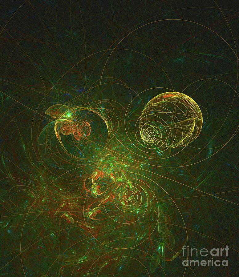 Abstract Digital Art - Chasing Particles by Esoterica Art Agency