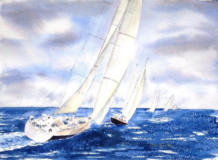 Chasing the Fleet Painting by Diane Kirk