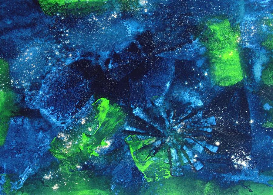 Abstract Painting - Chasing the Night by Louise Adams
