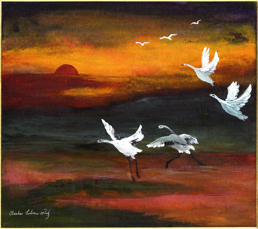 Chasing the Sun Painting by Charlene Fuhrman-Schulz