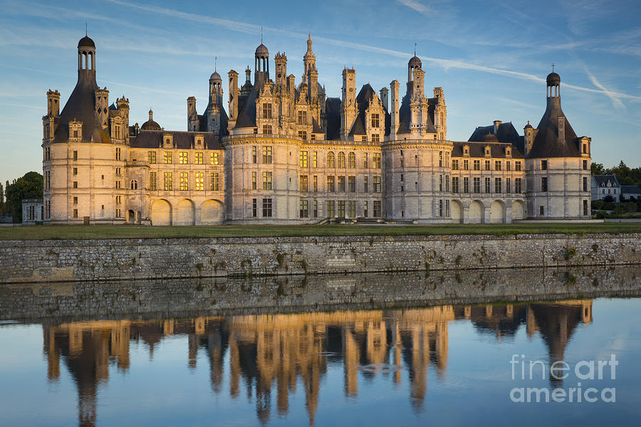 Chateau Chambord Evening - Loire Valley France Photograph by Brian Jannsen
