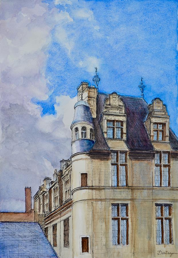 Chateau d Ecouen France Painting by Dai Wynn
