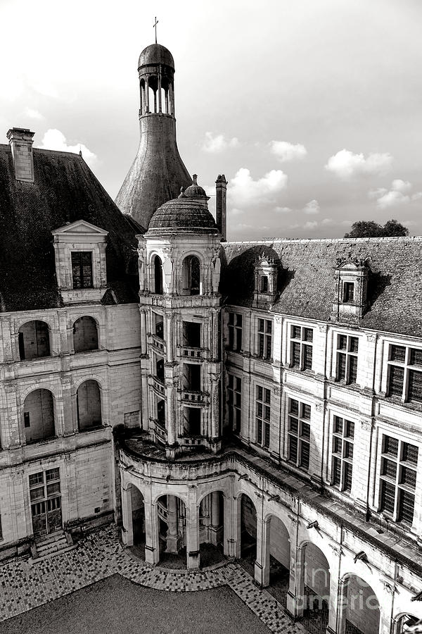 Chateau de Chambord Courtyard and Staircase  Photograph by Olivier Le Queinec
