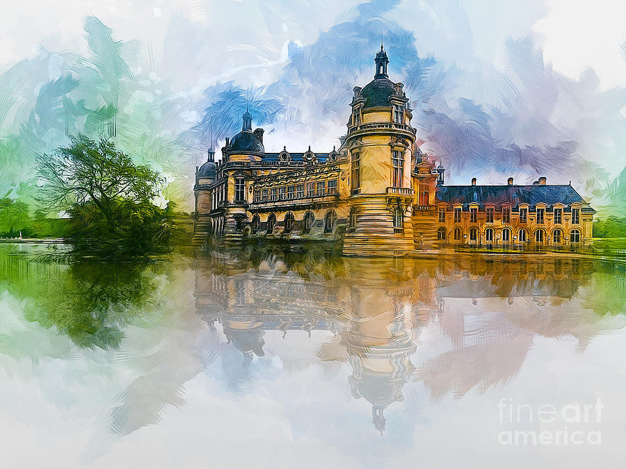 Chateau de Chantilly Painting by Ian Mitchell