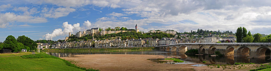 Chateau de Chinon Panorama Photograph by Dave Mills