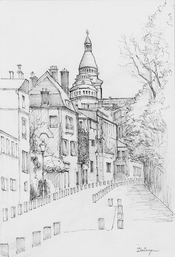Chateau d Eau Montmartre Painting by Dai Wynn