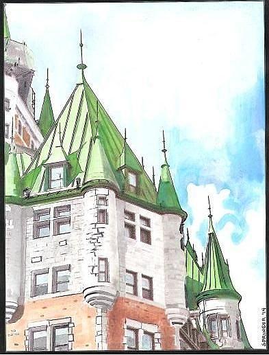 Chateau Frontenac Painting by Gary Springer
