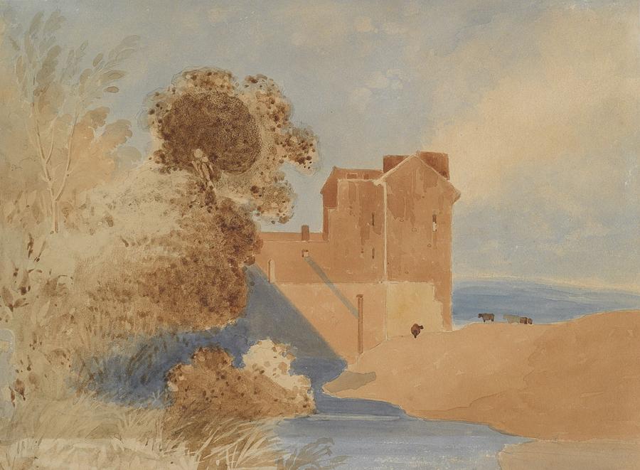 France Painting - Chateau in Normandy, circa 1835, France, by John Cotman by Celestial Images