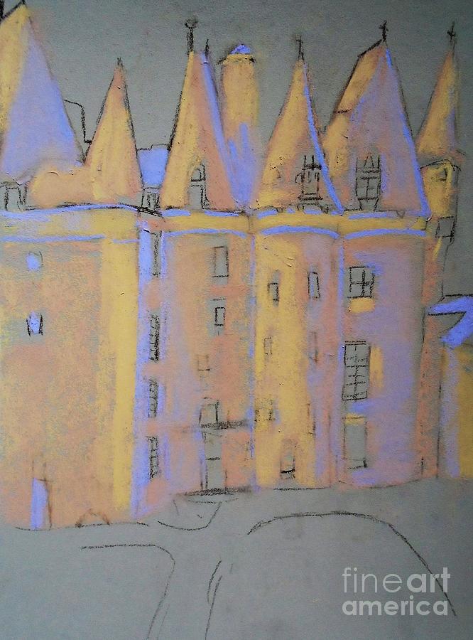 Chateau Jumilhac II Pastel by Angela Cartner