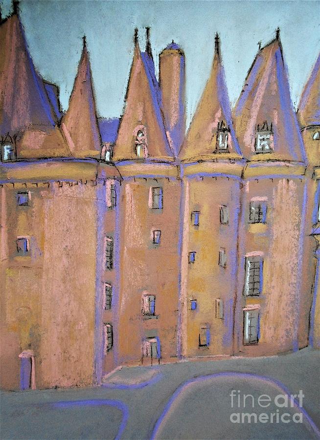 Chateau Jumilhac III Pastel by Angela Cartner