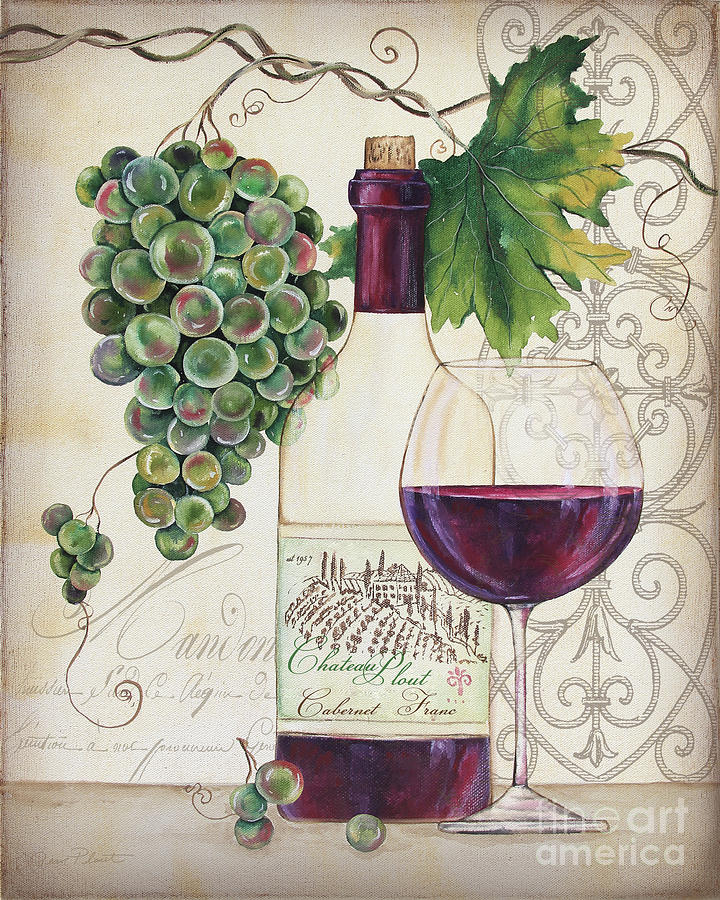 Chateau Plout Wine-B Painting by Jean Plout