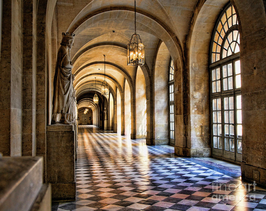 Chateau Versailles Interior Hallway Architecture  Photograph by Chuck Kuhn