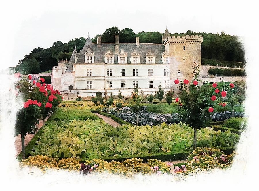 Chateau Villandry Flower and Vegetable Gardens Photograph by Joseph Hendrix