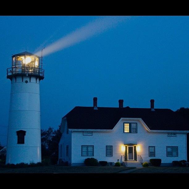 Lighthouse Photograph - Chatham Light at Twilight by Justin Connor