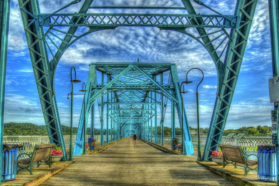 Chattanooga Heart Medicine 2 Walnut Street Pedestrian Bridge Art  Photograph by Reid Callaway
