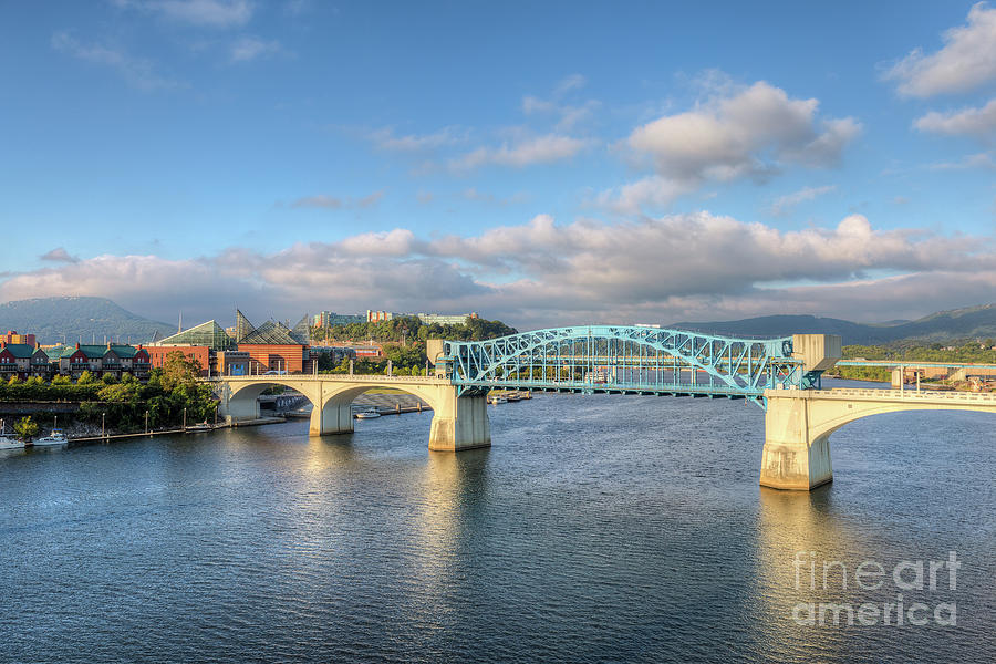 America Photograph - Chattanooga Market Street Bridge I by Clarence Holmes