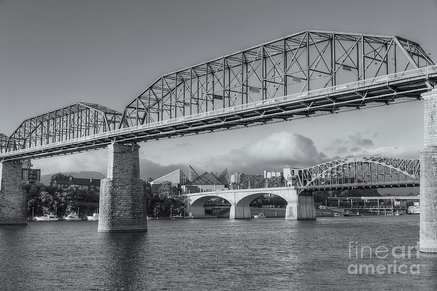 Chattanooga Tennessee River Bridges II Photograph by Clarence Holmes