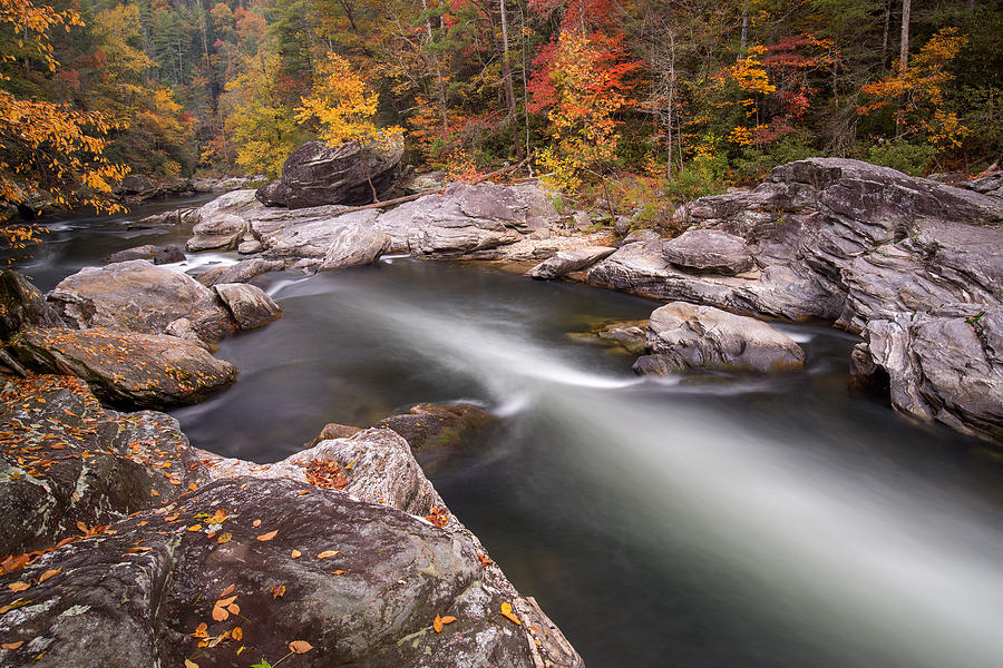 Fall Photograph - Chattooga River 10 by Derek Thornton