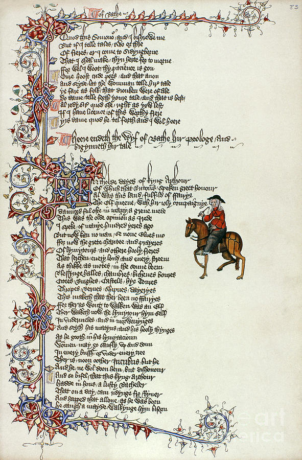Chaucer: Canterbury Tales Painting by Granger