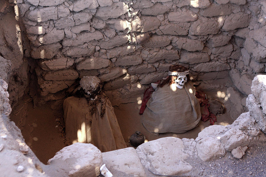 Chauchilla Cemetery Mummies, Nazca, Peru Photograph