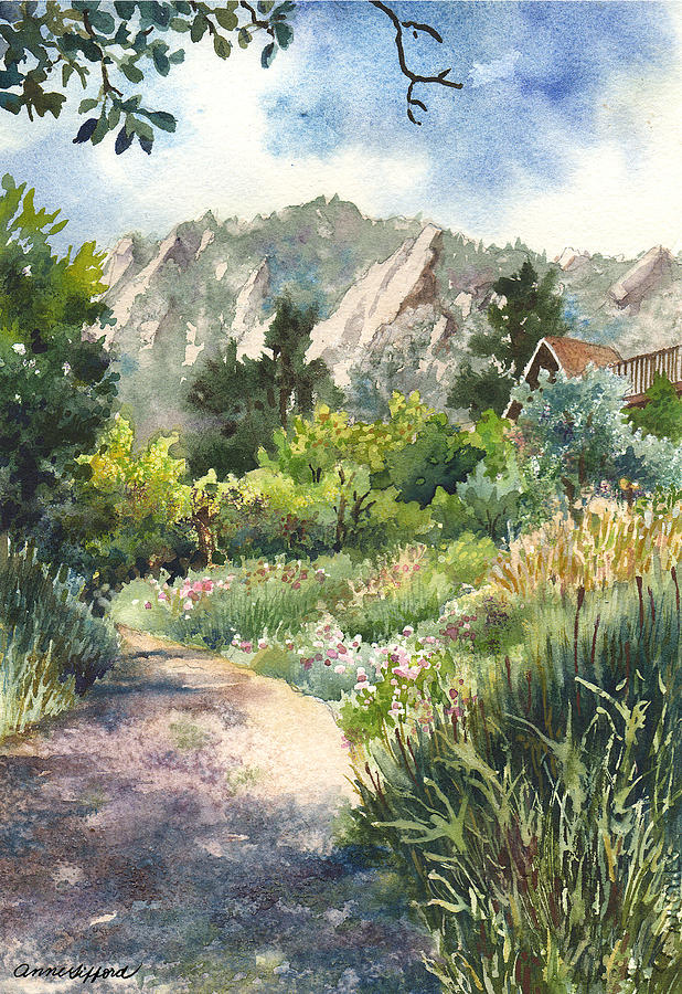 Boulder Painting - Chautauqua Morning by Anne Gifford