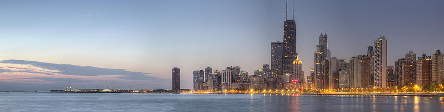 Chciago Skyline at Dusk Photograph by Twenty Two North Photography ...