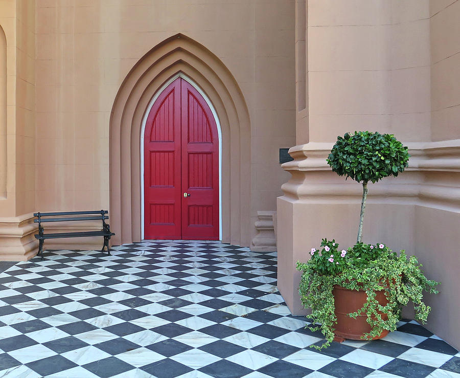 Checkerboard Entrance Photograph by Dave Mills