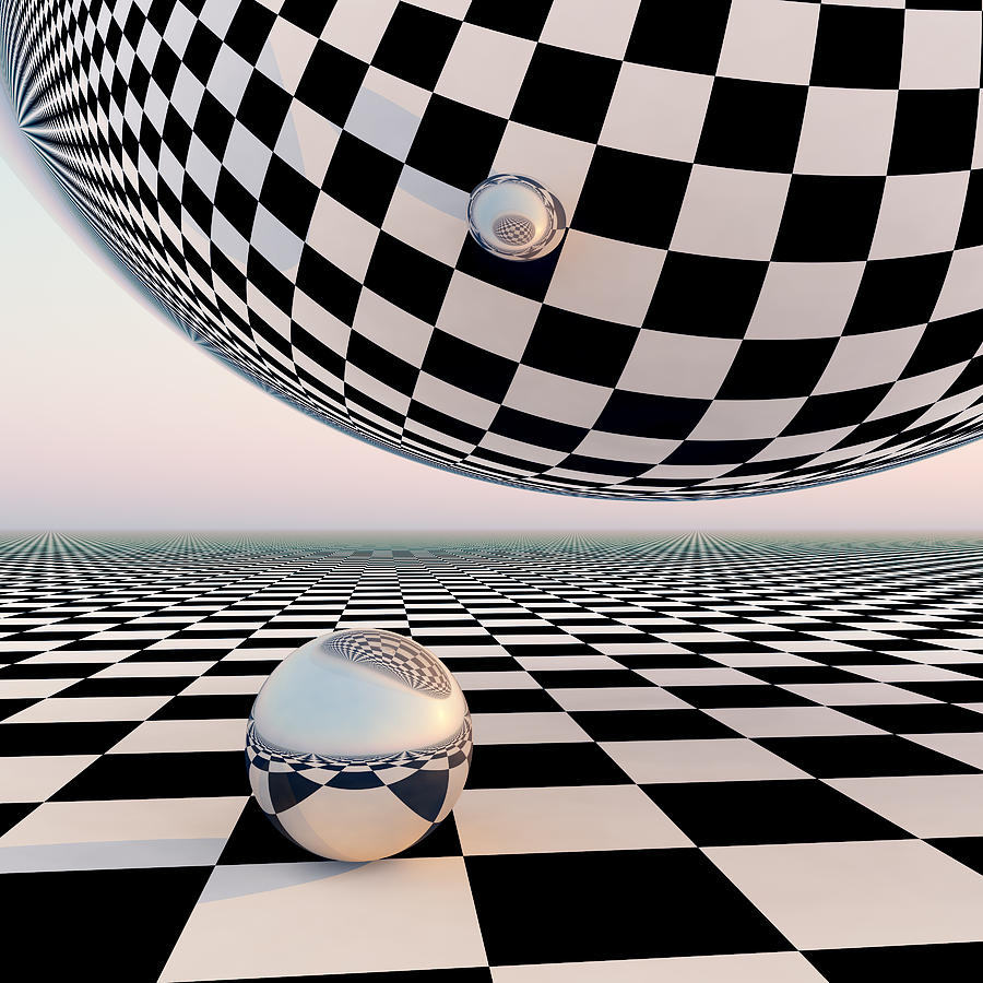 Checkered Surreal Horizon Digital Art by Dan Collier | Fine Art America