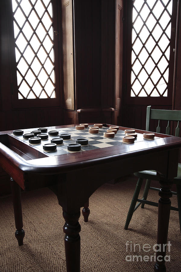 Checkers Table At The Lincoln Cottage In Washington Dc Photograph
