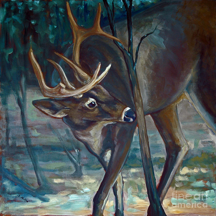 Nature Painting - Checking a Rub by Suzanne McKee