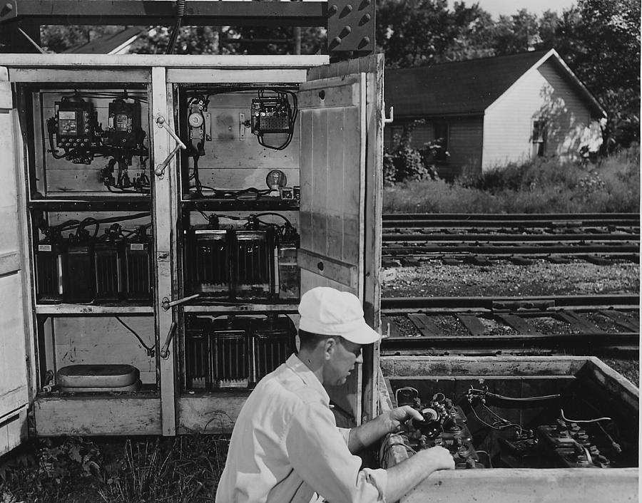 Checking on Signals and Crossing Gates Photograph by Chicago and North Western Historical Society