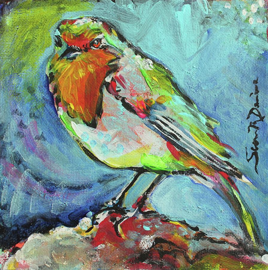 Cheeky Warbler Painting by Susan Davies - Fine Art America